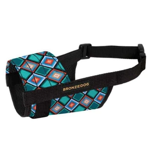 Bronzedog (Бронздог) Dog Muzzle - Намордник Ромби нейлоновий регульований для собак; L / 25-34 см (Чорний)