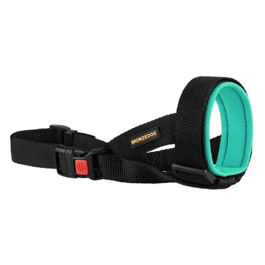 Bronzedog (Бронздог) Dog Muzzle - Универсальный неопреновый намордник для собак; S / 18-21 см (Бирюзовый): цены и характеристики