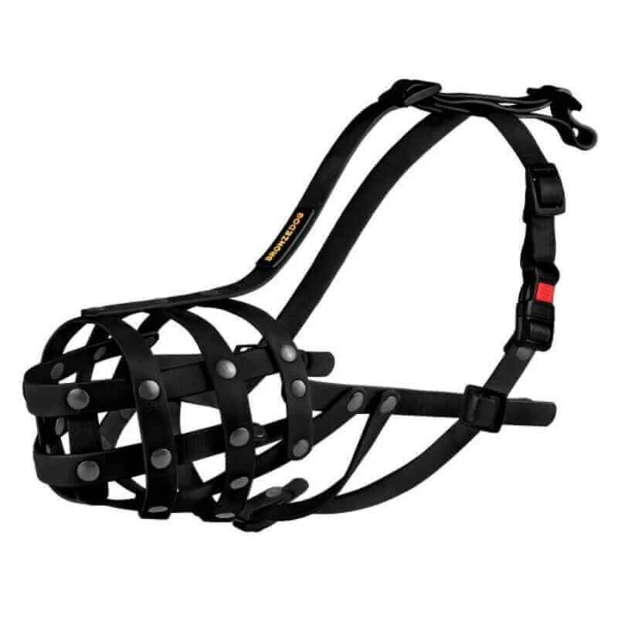 Bronzedog (Бронздог) Dog Muzzle Biotan German Shepherd - Намордник водовідштовхувальний біотановий для німецьких вівчарок; L / 33 см (Чорний): ціни та характеристики