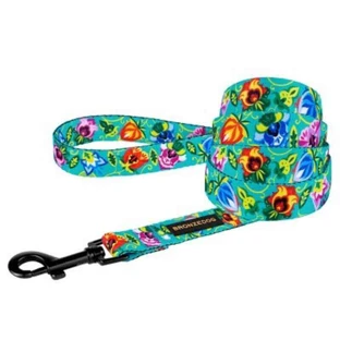 Bronzedog (Бронздог) Dog Urban Folk Flowers Menthol - Повідець нейлоновий для собак різних порід та котів; 2,0х152 см (Ментоловий)
