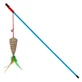 Bubimex (Бубимекс) Blue fishing rod - Игрушка Удочка с гофрированной бумагой для котов; 8x3,5x46 см (Синий)