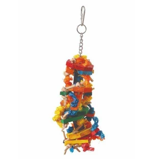 Bubimex Rope and Wood Toy - Іграшка Підвіс для птахів; 31х9х7 см
