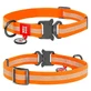 Collar (Колар) WAUDOG Waterproof - Нашийник для собак водостійкий світловідбиваючий з металевою застібкою фастекс та QR-Паспортом; 2,5х31-49 см (Помаранчевий)