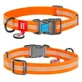 Collar (Колар) WAUDOG Waterproof - Нашийник для собак водостійкий світловідбиваючий з пластиковою застібкою фастекс та QR-паспортом; 2,0х24-40 см (Помаранчевий)