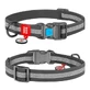 Collar (Коллар) WAUDOG Waterproof - Ошейник для собак водостойкий светоотражающий с пластиковой застёжкой фастекс и QR-паспортом; 2,5х35-58 см (Серый)