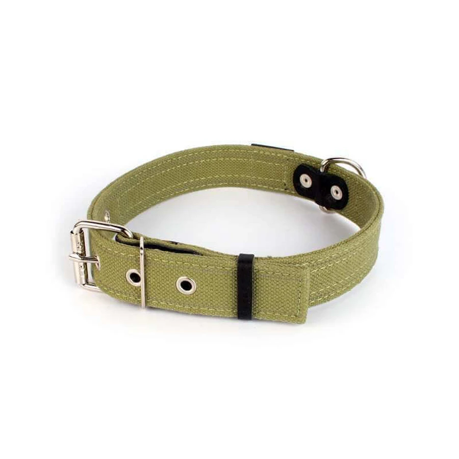 Collar (Коллар) - Ошейник брезентовый, двойной со светоотражающей нитью; 3,5х51-63 см: цены и характеристики