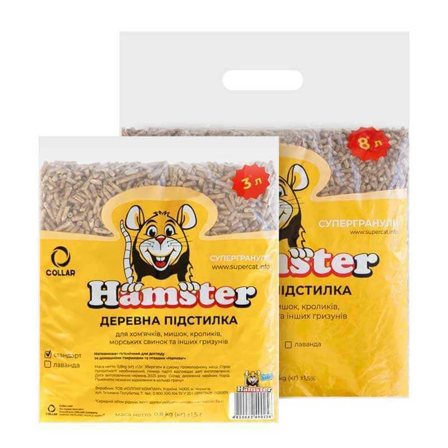 Collar (Коллар) Hamster Standart - Натуральный древесный наполнитель в виде гранул для грызунов; 2 кг: цены и характеристики