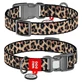 Collar (Коллар) WAUDOG Nylon - Ошейник для собак с рисунком "Леопард", QR паспортом и пластиковой пряжкой-фастекс, нейлоновый; 1,5х25-35 см