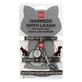 Collar (Коллар) WAUDOG Nylon - Шлея для котов и собак мелких пород с рисунком "Леопард", поводком, QR паспортом и пластиковой пряжкой-фастекс; 1,0х25-40/20-30 см/122 см