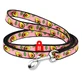 Collar (Коллар) WAUDOG Nylon - Поводок для котов и мелких пород собак с рисунком "Авокадо на розовом", нейлоновый; 1,0х122 см