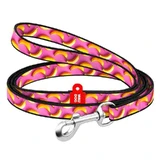 Collar (Коллар) WAUDOG Nylon - Поводок для котов и мелких пород собак с рисунком "Бананы на розовом", нейлоновый; 1,0х122 см
