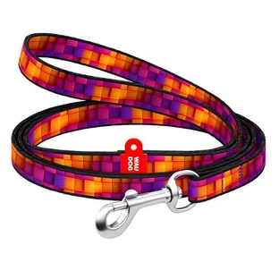Collar (Коллар) WAUDOG Nylon – Повідець для котів та дрібних порід собак з малюнком «Куби 3Д», нейлоновий; 1,0х122 см