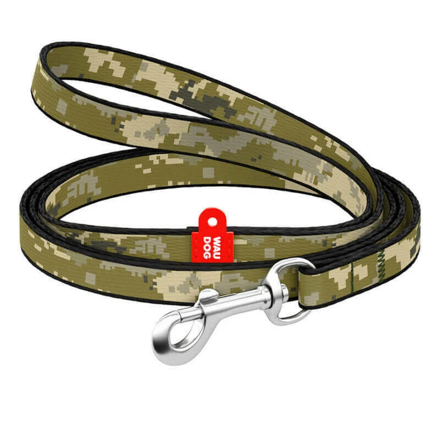 Collar (Коллар) WAUDOG Nylon – Повідець для котів та дрібних порід собак з малюнком «Мілітарі», нейлоновий; 1,0х122 см (Military): ціни та характеристики
