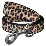 Collar (Коллар) WAUDOG Nylon - Поводок для собак с рисунком "Леопард", нейлоновый; 1,5х122 см