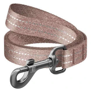 Collar (Коллар) WAUDOG Re-cotton – Повідець світло-відбиваючий для собак з відновленої бавовни; 1,5х200 см (Коричневий)