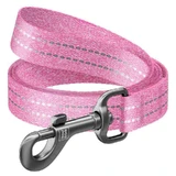 Collar (Коллар) WAUDOG Re-cotton - Поводок светоотражающий для собак из восстановленного хлопка; 2,0х300 см (Розовый)