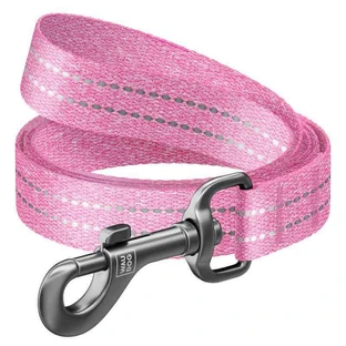 Collar (Коллар) WAUDOG Re-cotton – Повідець світло-відбиваючий для собак з відновленої бавовни; 2,0х300 см (Рожевий)