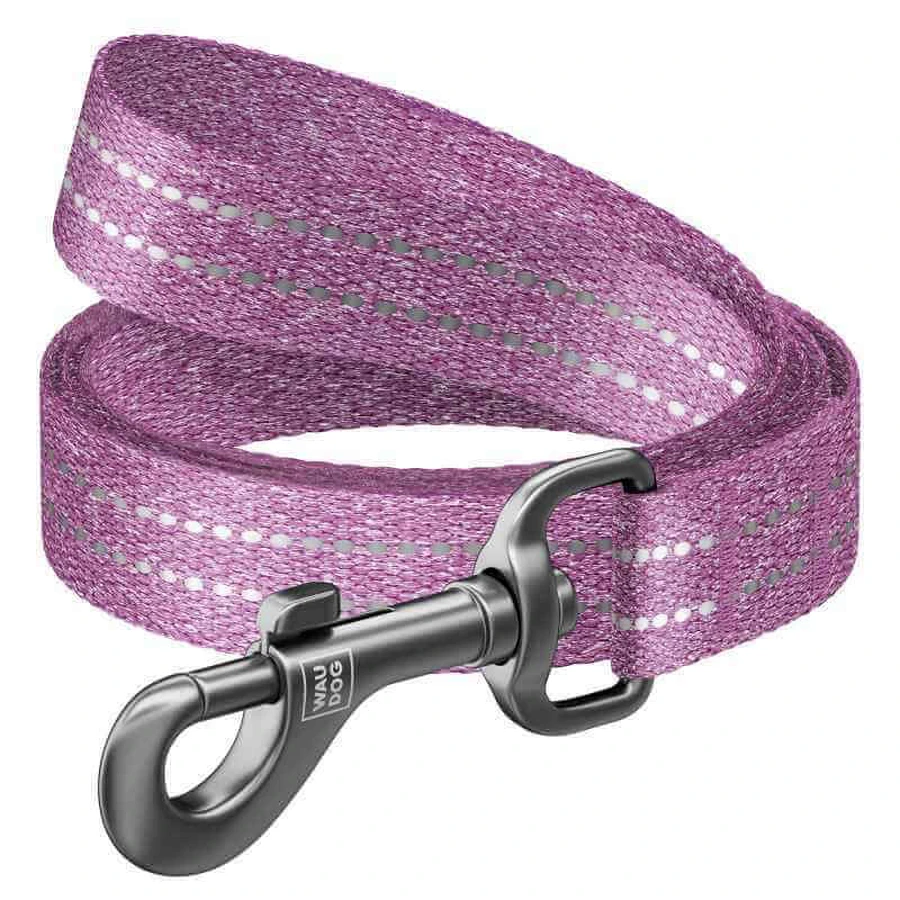 Collar (Коллар) WAUDOG Re-cotton - Поводок светоотражающий для собак из восстановленного хлопка; 2,5х200 см (Фиолетовый): цены и характеристики