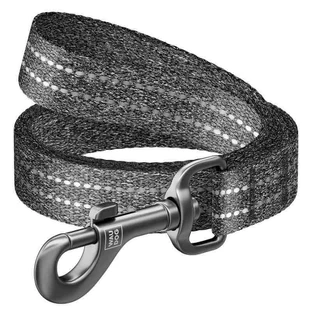 Collar (Коллар) WAUDOG Re-cotton – Повідець світло-відбиваючий для собак з відновленої бавовни; 2,5х300 см (Сірий)