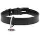 Collar WAUDOG Glamour - Нашийник шкіряний з QR паспортом без прикрас для собак; М (2х30-39 см) (Чорний)