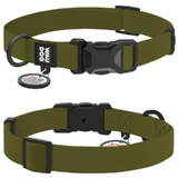 Collar WAUDOG Magnet - Нашийник водостійкий з магнітною пряжкою-фастексом і QR паспортом для собак; S (1,5х26-35 см) (Хакі)