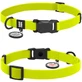 Collar WAUDOG Magnet - Нашийник водостійкий з магнітною пряжкою-фастексом і QR паспортом для собак; М (2х28-40 см) (Лимонний)