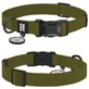 Collar WAUDOG Magnet - Нашийник водостійкий з магнітною пряжкою-фастексом і QR паспортом для собак; М (2х28-40 см) (Хакі)