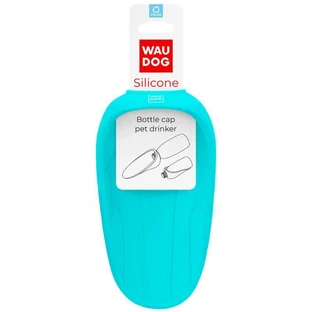 Collar WAUDOG Silicone - Поїлка-насадка на пляшку для домашніх тварин; 16,5х9 см (Блакитний)