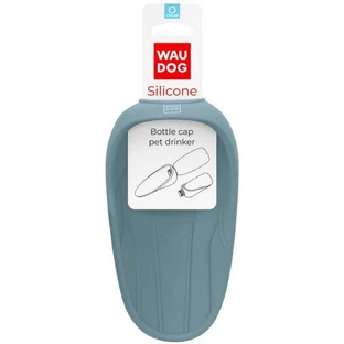 Collar WAUDOG Silicone - Поилка-насадка на бутылку для домашних животных; 16,5х9 см (Серый)