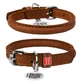 Collar WAUDOG Soft - Ошейник кожаный с QR паспортом для собак; XS (0,6х17-20 см) (Коричневый)