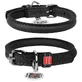 Collar WAUDOG Soft - Ошейник кожаный с QR паспортом для собак; XS2 (0,8х20-25 см) (Черный)