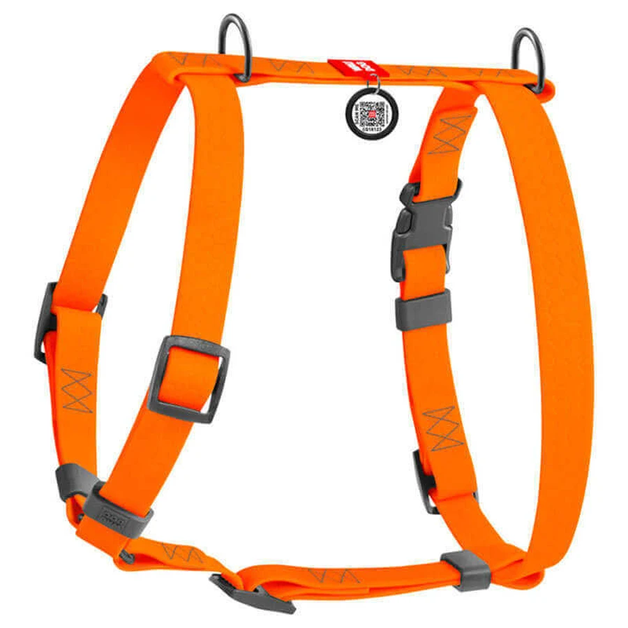 Collar WAUDOG Waterproof - Шлея водостійка анатомічна з QR-паспортом для собак; М/2х40-66х50-80 см (Помаранчевий): ціни та характеристики