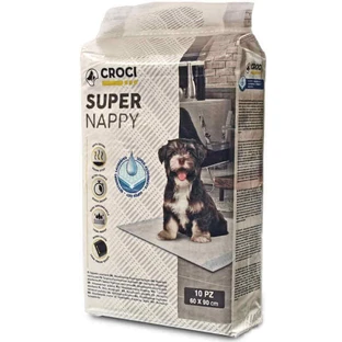 Croci (Крочі) Super Nappy - Одноразові гігієнічні пелюшки для собак та котів; 90х60 см / 10 шт.