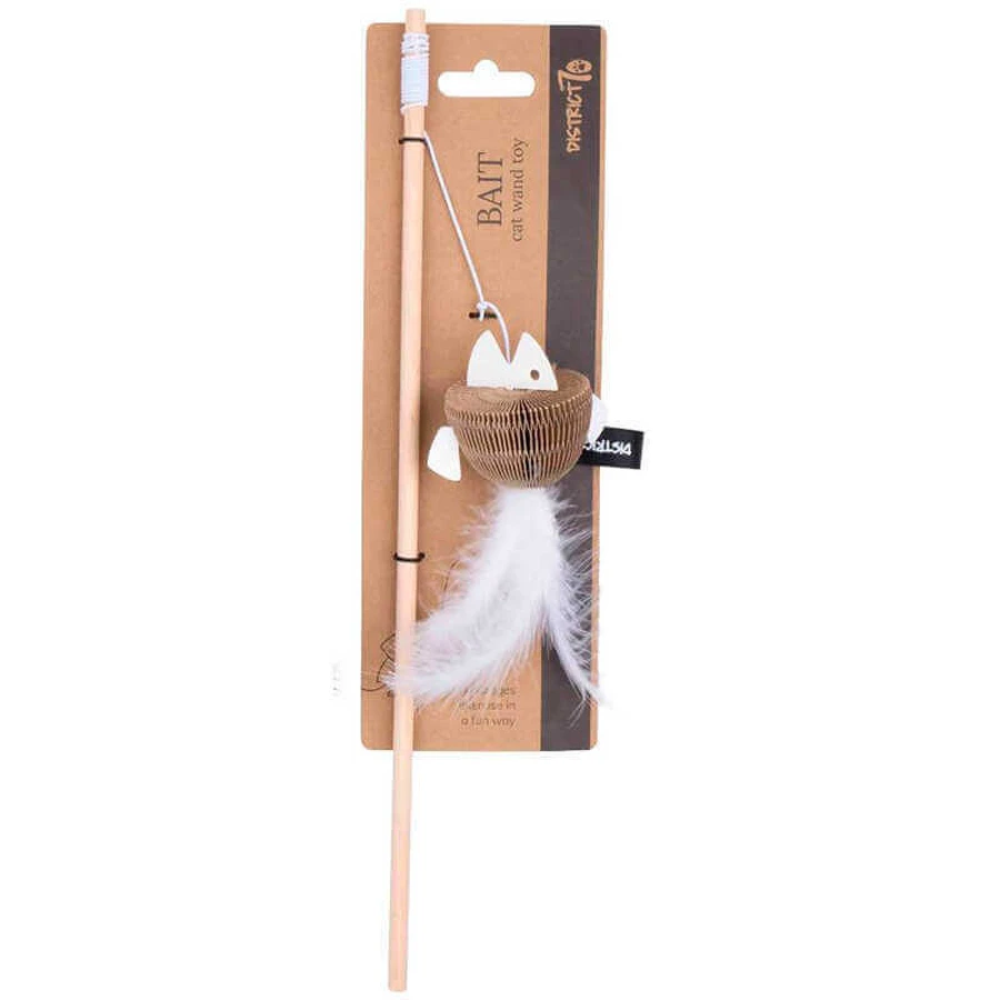District 70 (Дістрікт 70) Bait Wand Toy - Іграшка для котів; 40x55x18 см (Білий): ціни та характеристики