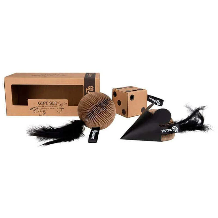 District 70 (Дістрікт 70) Gift set - Набір іграшок для котів; 3 шт. (Коричневий / Чорний): ціни та характеристики