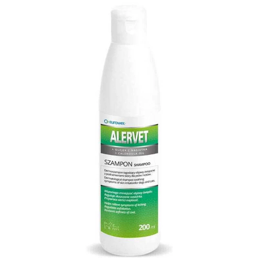 Eurowet (Евровет) Alervet Shampoo - Гипоаллергенный шампунь с маслом календулы для собак и кошек; 200 мл: цены и характеристики