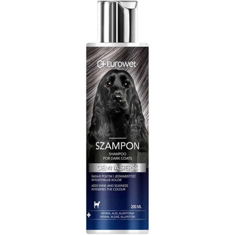 Eurowet (Евровет) For Dark Coats Shampoo - Шампунь с хной, экстрактом водорослей и аллантоином для собак с темной шерстью; 200 мл: цены и характеристики