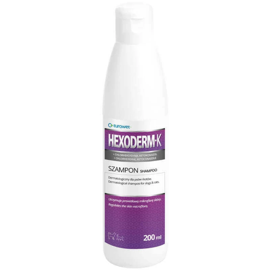 Eurowet (Евровет) Hexoderm-K Shampoo - Дерматологический шампунь с хлоргексидином для собак и кошек; 200 мл: цены и характеристики