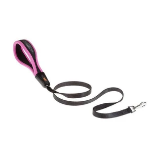 Ferplast (Ферпласт) ERGOCOMFORT FLUO G - Поводок нейлоновый для собак; 1,5х120 см (Чёрно-розовый)