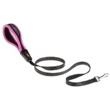 Ferplast (Ферпласт) ERGOCOMFORT FLUO G - Поводок нейлоновый для собак; 2,5х120 см (Чёрно-розовый)