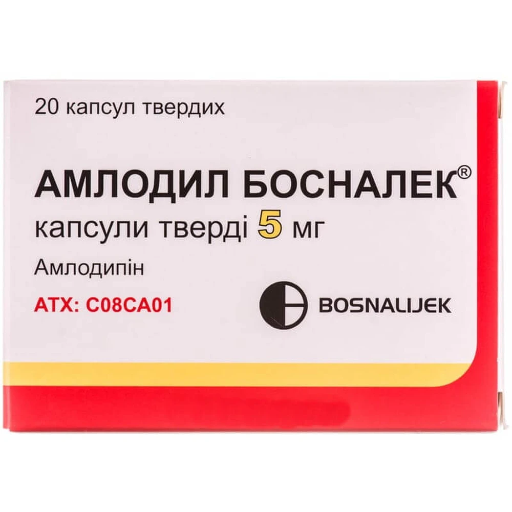 Амлодил босналек капс. тверд. 5 мг блистер №20: цены и характеристики