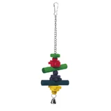 Ferplast (Ферпласт) Parrot Toy - Дерев'яна іграшка з дзвіночком для папуг; 3,8x31 см