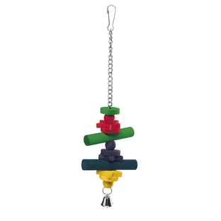 Ferplast (Ферпласт) Parrot Toy - Деревянная игрушка с колокольчиком для попугаев; 3,8x31 см
