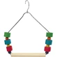 Ferplast (Ферпласт) Wooden Swing/Beads - Деревянная качеля с игрушками для попугаев, канареек и экзотических птиц; 12,5x17,5 см