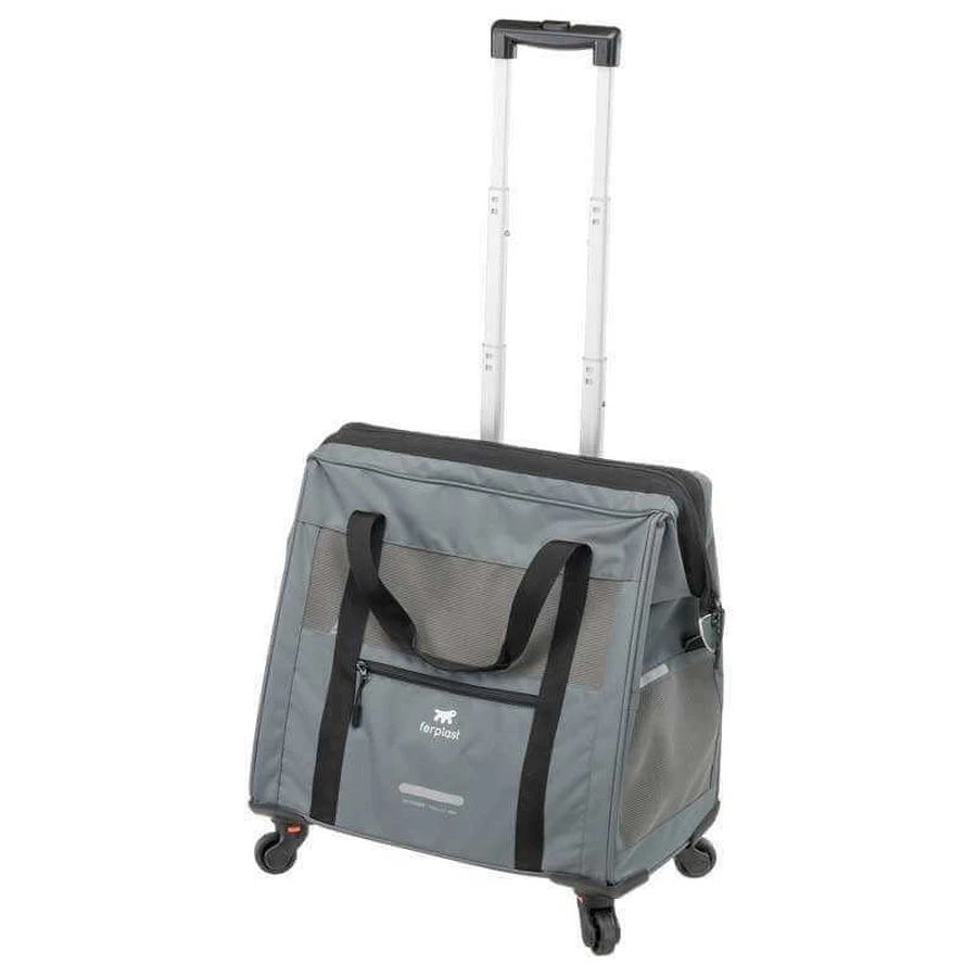 Ferplast Voyager Trolley - Сумка-переноска на колесах для котів і собак дрібних порід; 46х26х48 см (Сірий): ціни та характеристики