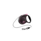 Flexi (Флексі) Black Design XS - Повідець-рулетка для собак карликових і дрібних порід, трос (3 ​​м, до 8 кг); XS (Рожевий)