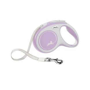 Flexi (Флекси) New Comfort М - Поводок-рулетка для собак средних пород, лента (5 м, до 25 кг); М (Сиреневый / Серый)