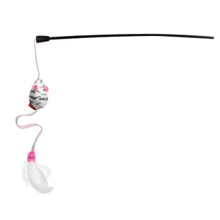 GiGwi (ГіГві) Cat Toys Teaser - Іграшка-дражнилка для котів на стеку з мишкою зі звуковим ефектом; 51 см