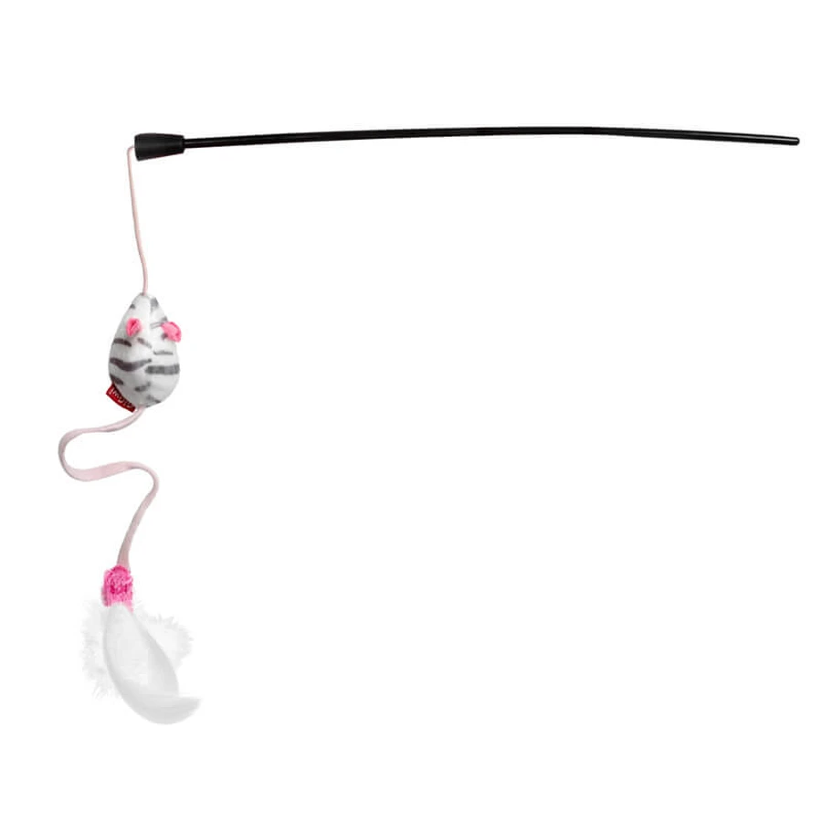 GiGwi (ГіГві) Cat Toys Teaser - Іграшка-дражнилка для котів на стеку з мишкою зі звуковим ефектом; 51 см: ціни та характеристики