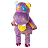 GiGwi Plush Friendz – Игрушка Бегемот с веревками и пищалкой для щенков; 34х20 см